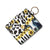 Women's Solid Color Lingge Leopard Pu Leather Zipper Coin Purses