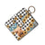 Women's Solid Color Lingge Leopard Pu Leather Zipper Coin Purses