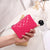 Women's Solid Color Lingge Pu Leather Zipper Wallets