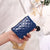 Women's Solid Color Lingge Pu Leather Zipper Wallets