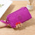 Women's Solid Color Nylon Sewing Thread Zipper Coin Purses