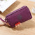 Women's Solid Color Nylon Sewing Thread Zipper Coin Purses