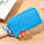 Women's Solid Color Nylon Sewing Thread Zipper Coin Purses