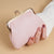 Women's Solid Color PVC Clipped Button Coin Purses