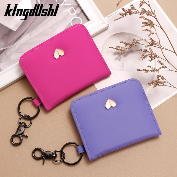 Women's Solid Color Polyester Hidden Buckle Wallets