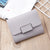 Women's Solid Color Pu Leather Buckle Wallets