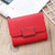 Women's Solid Color Pu Leather Buckle Wallets