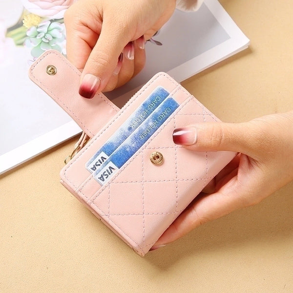 Women's Solid Color Pu Leather Buckle Wallets