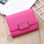 Women's Solid Color Pu Leather Buckle Wallets