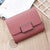 Women's Solid Color Pu Leather Buckle Wallets