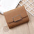 Women's Solid Color Pu Leather Buckle Wallets