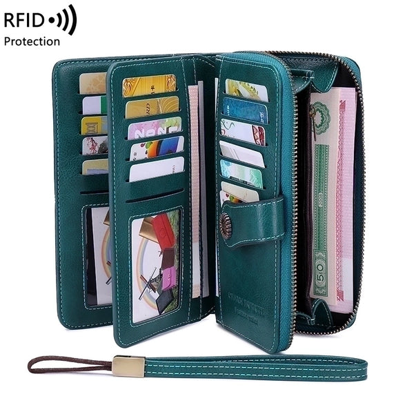 Women's Solid Color Pu Leather Buckle Wallets