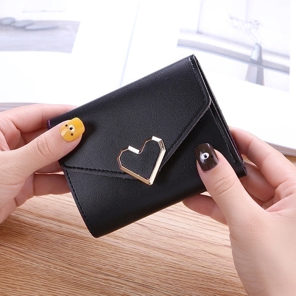 Women's Solid Color Pu Leather Buckle Wallets