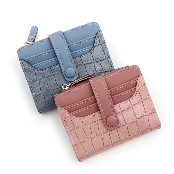 Women's Solid Color Pu Leather Buckle Wallets