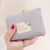 Women's Solid Color Pu Leather Clasp Frame Wallets