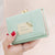 Women's Solid Color Pu Leather Clasp Frame Wallets