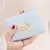 Women's Solid Color Pu Leather Clasp Frame Wallets