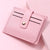 Women's Solid Color Pu Leather Flip Cover Card Holders