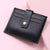 Women's Solid Color Pu Leather Flip Cover Card Holders