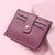 Women's Solid Color Pu Leather Flip Cover Card Holders