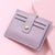 Women's Solid Color Pu Leather Flip Cover Card Holders