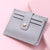 Women's Solid Color Pu Leather Flip Cover Card Holders