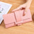 Women's Solid Color Pu Leather Flip Cover Wallets