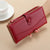 Women's Solid Color Pu Leather Flip Cover Wallets