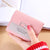 Women's Solid Color Pu Leather Flip Cover Wallets