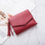 Women's Solid Color Pu Leather Flip Cover Wallets