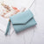 Women's Solid Color Pu Leather Flip Cover Wallets