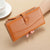 Women's Solid Color Pu Leather Flip Cover Wallets