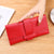 Women's Solid Color Pu Leather Flip Cover Wallets