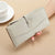 Women's Solid Color Pu Leather Flip Cover Wallets