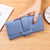 Women's Solid Color Pu Leather Flip Cover Wallets