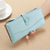 Women's Solid Color Pu Leather Flip Cover Wallets