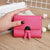 Women's Solid Color Pu Leather Hidden Buckle Wallets