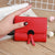 Women's Solid Color Pu Leather Hidden Buckle Wallets