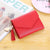 Women's Solid Color Pu Leather Magnetic Buckle Wallets