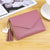 Women's Solid Color Pu Leather Magnetic Buckle Wallets