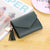 Women's Solid Color Pu Leather Magnetic Buckle Wallets