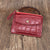 Women's Solid Color Pu Leather Metal Button Zipper Card Holders