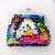 Women's Solid Color Pu Leather Sequins Zipper Coin Purses