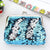 Women's Solid Color Pu Leather Sequins Zipper Coin Purses