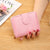 Women's Solid Color Pu Leather Side Zipper Wallets