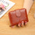 Women's Solid Color Pu Leather Side Zipper Wallets