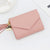 Women's Solid Color Pu Leather Tassel Flip Cover Coin Purses