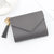 Women's Solid Color Pu Leather Tassel Flip Cover Coin Purses