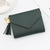 Women's Solid Color Pu Leather Tassel Flip Cover Coin Purses