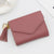 Women's Solid Color Pu Leather Tassel Flip Cover Coin Purses